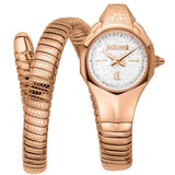 Just Cavalli Fiore Silver Dial Rose Gold Steel Strap Watch for Women - JC1L354M0045