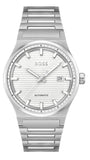 Hugo Boss Candor Automatic White Dial Silver Steel Strap Watch for Men - 1514186