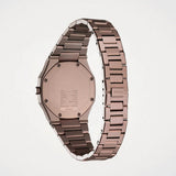 D1 Milano Ultra Thin Brown Dial Brown Steel Strap Watch for Women - D1-UTBL38