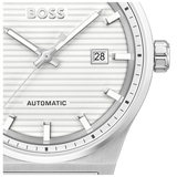 Hugo Boss Candor Automatic White Dial Silver Steel Strap Watch for Men - 1514186