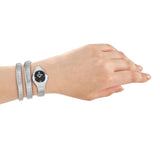 Just Cavalli Lunara Black Dial Silver Steel Strap Watch for Women - JC1L397M0025