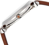 Emporio Armani Gianni Silver Dial Brown Leather Strap Watch for Men - AR1675
