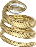 Just Cavalli Serpente Metallica Green Dial Gold Steel Strap Watch for Women - JC1L224M0045