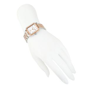 Tory Burch Robinson White Dial Two Tone Steel Strap Watch for Women - TBW1509