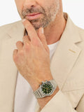 Hugo Boss Candor Chronograph Green Dial Silver Steel Strap Watch for Men - 1514220