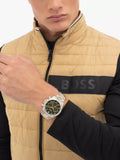 Hugo Boss Hero 2.0 Chronograph Green Dial Silver Steel Strap Watch for Men - 1514268