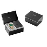 D1 Milano Ultra Thin Malachite Green Dial Gold Steel Strap Watch for Men - D1-UTBJ30