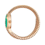 Just Cavalli Enchanting Green Dial Rose Gold Steel Strap Watch for Women - JC1L301M0055