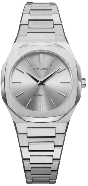 D1 Milano Ultra Thin Silver Dial Silver Steel Strap Watch for Women - D1-UTBL30