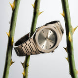 D1 Milano Ultra Thin Dusky Green Dial Green Steel Strap Watch for Men - D1-UTBJ36