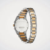 D1 Milano Ultra Thin Silver Dial Two Tone Steel Strap Watch for Women - D1-UTBL34