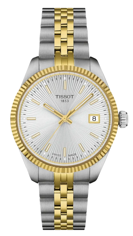 Tissot Ballade Quartz Silver Dial Two Tone Steel Strap Watch for Women - T156.210.22.031.00