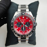 Seiko Prospex Speedtimer Solar Chronograph Datsun 240Z Collaboration Limited Edition Red Dial Two Tone Steel Strap Watch for Men - SBDL123