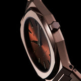 D1 Milano Ultra Thin Brown Dial Brown Steel Strap Watch for Women - D1-UTBL38