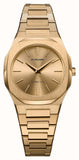 D1 Milano Ultra Thin Zephyr Gold Dial Gold Steel Strap Watch for Women - D1-UTBL31