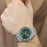 Hugo Boss Candor Green Dial Silver Steel Strap Watch for Men - 1514079