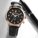 Maserati Epoca Limited Edition Chronograph Black Dial Black Leather Strap Watch for Men - R8871618015
