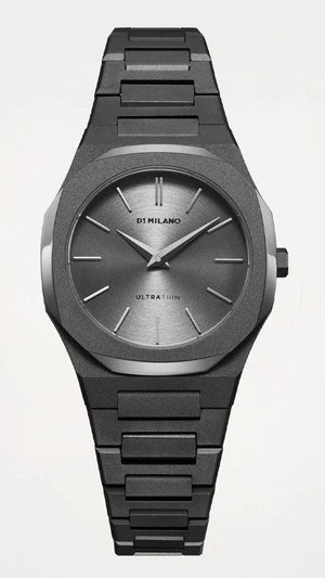 D1 Milano Ultra Thin Grey Dial Grey Steel Strap Watch for Women - D1-UTBL32
