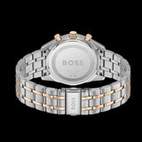 Hugo Boss Tourmaster Chronograph Blue Dial Two Tone Steel Strap Watch for Men - 1514288