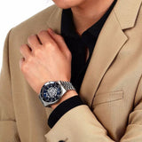 Maserati SFIDA Skeleton Automatic Blue Dial Silver Steel Strap Watch for Men - R8823140011