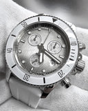 Tissot Seastar 1000 Chronograph Grey Dial White Rubber Strap Watch for Men - T120.217.17.011.00