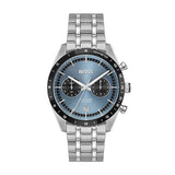Hugo Boss Tourmaster Chronograph Blue Dial Silver Steel Strap Watch for Men - 1514286