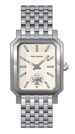 Tory Burch Robinson White Dial Silver Steel Strap Watch for Women - TBW1510