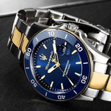 Maserati Competizione Diver Blue Dial Two Tone Steel Strap Watch for Men - R8873600010
