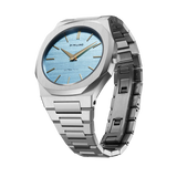 D1 Milano Ultra Thin Blue Dial Silver Steel Strap Watch for Women - D1-UTBL17