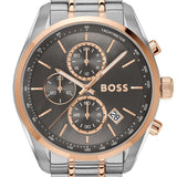 Hugo Boss Grand Prix Chronograph Grey Dial Two Tone Steel Strap Watch for Men - 1514252