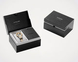 D1 Milano Ultra Thin Silver Dial Two Tone Steel Strap Watch for Women - D1-UTBL34