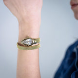 Just Cavalli Fiamma Silver Dial Gold Steel Strap Watch for Women - JC1L426M0025
