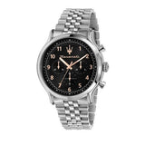 Maserati Epoca Chronograph Limited Edition Black Dial Silver Steel Strap Watch for Men - R8873618029