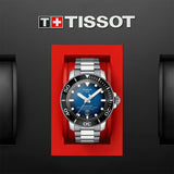 Tissot Seastar 2000 Professional Powermatic 80 Blue Dial Silver Steel Strap Watch for Men - T120.607.11.041.01