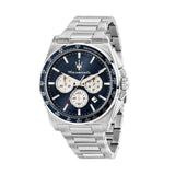 Maserati Velocità Chronograph Blue Dial Silver Steel Strap Watch for Men - R8873652005
