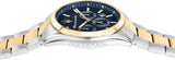 Maserati Attrazione Chronograph Blue Dial Two Tone Steel Strap Watch for Men - R8853151008