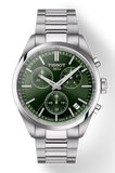Tissot PR 100 Chronograph Green Dial Silver Steel Strap Watch for Men - T150.417.11.091.00