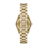 Emporio Armani Federica Mother of Pearl White Dial Gold Steel Strap Watch for Women - AR11657