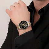 Maserati SFIDA Black Dial Two Tone Steel Strap Watch for Men - R8853140009