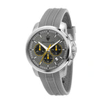 Maserati Successo Chronograph Grey Dial Grey Rubber Strap Watch for Men - R8871621043