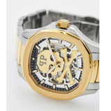Philipp Plein High-Conic Automatic Gold Dial Silver & Gold Stainless Steel Strap Watch For Men - PWRAA0323