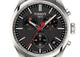 Tissot PR 100 Vuelta Chronograph Black Dial Silver Steel Strap Watch for Men - T150.417.11.051.01