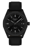 Tissot PRC 100 Solar Quartz Black Dial Black Leather Strap Watch for Men - T151.422.36.051.00