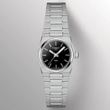 Tissot PRX Quartz Diamonds Black Dial Silver Steel Strap Watch for Women - T137.010.11.056.00