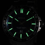 Hugo Boss Runner 3H Green Dial Silver Steel Strap Watch for Men - 1514208