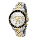 Maserati SFIDA Chronograph Silver Dial Two Tone Steel Strap Watch for Men - R8873640024