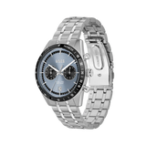 Hugo Boss Tourmaster Chronograph Blue Dial Silver Steel Strap Watch for Men - 1514286