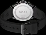 Hugo Boss Strike Chronograph Black Dial Black Rubber Strap Watch for Men - 1514289