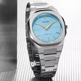 D1 Milano Ultra Thin Blue Dial Silver Steel Strap Watch for Women - D1-UTBL17