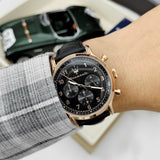 Maserati Epoca Limited Edition Chronograph Black Dial Black Leather Strap Watch for Men - R8871618015